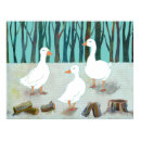 Three White Geese Poster print