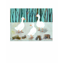 Three White Geese t-shirts by daphne1024 Three White Geese t-shirts