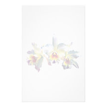 Three White Orchids Personalized Stationery