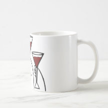 Three Wine Glasses in Hands Cartoon Mugs