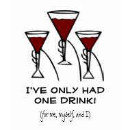 Three Wine Glasses in Hands Cartoon shirt