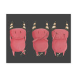 Three Wise Devils - Little Devils art postcards