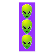 Three Wise ETs Bookmark - Purple profile cards