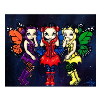 Three Wise Faeries gothic fairy Art Print print