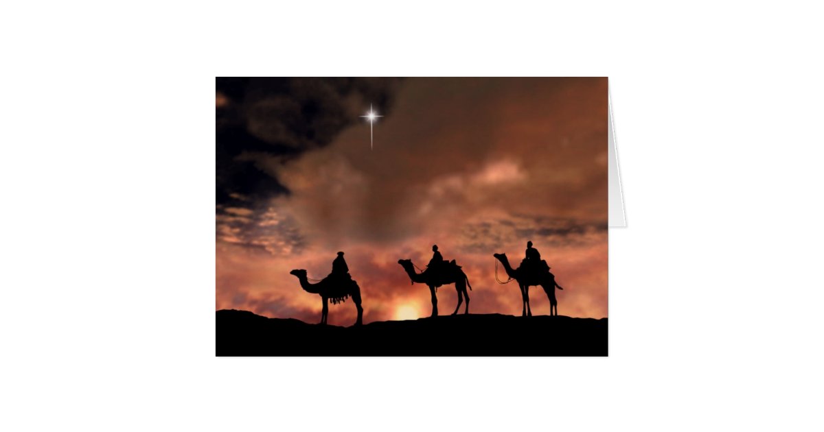 Three Wise Men Christmas Card Zazzle