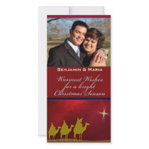 Three Wise Men Christmas Personalized Photo Card photo cards