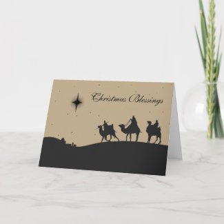 Three Wise Men Holiday Card card
