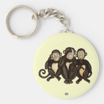 Three Wise Monkeys Key Chain