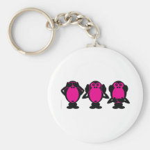 Three Wise Monkeys Keychain