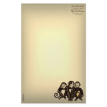 Three Wise Monkeys Stationery Design