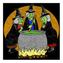 Three Witches Poster posters by halloween_tshirts Three Witches Poster posters