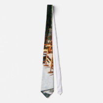 Three Wooden Rocking Chairs on Sunny Porch Neckties