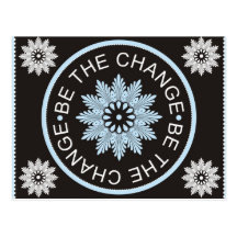 Three Word Quotes ~Be The Change~ Postcards