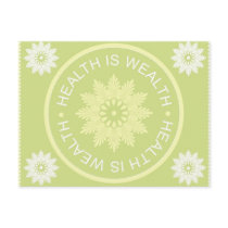 Three Word Quotes ~Health Is Wealth~ Postcard