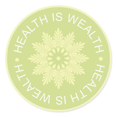 Three Word Quotes ~Health Is Wealth~ Sticker by semas87