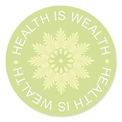 Three Word Quotes ~Health Is Wealth~ Sticker by semas87