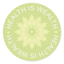 Three Word Quotes ~Health Is Wealth~ stickers
