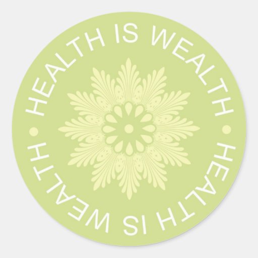 Three Word Quotes ~Health Is Wealth~ Sticker