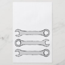 Three Wrenches. Gray and Black. Flyers