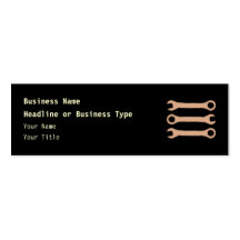 Three Wrenches. Tools. Brown. Business Cards