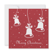 Three Xmas Bells Greetings Card invitations
