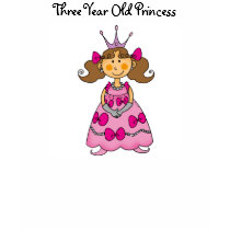Three Year Old Princess t-shirts