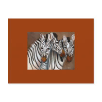Three Zebras postcards