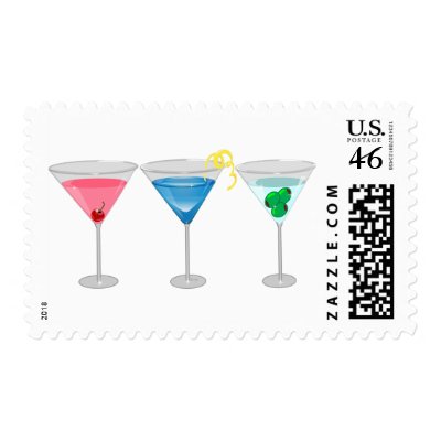 Threetinis Postage Stamp by totallypainted