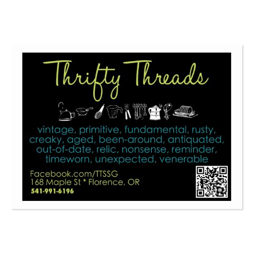 Thrifty Threads Florence Business Card Template