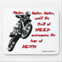 Thrill of Speed - Dirt Bike Motocross Mousepad mousepads