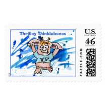 Thrilley Thinklebones Custom Postage Stamps by zooogle Thrilley Thinklebones Custom Postage Stamps