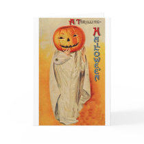 Thrilling Halloween Pumpkin Costume cards