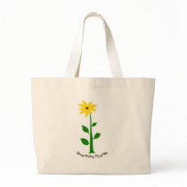 Thriving flower canvas bags