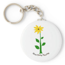 Thriving flower key chains