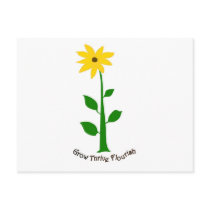 Thriving flower post cards
