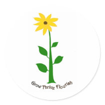 Thriving flower stickers