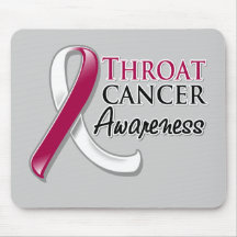 Throat Cancer Awareness Ribbon Mousepads