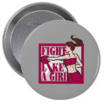 Throat Cancer Fight Like A Girl Boxer buttons