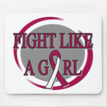 Throat Cancer Fight Like A Girl Circular mousepads