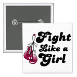 Throat Cancer Fight Like A Girl Motto buttons