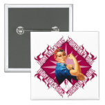 Throat Cancer Fight Rosie The Riveter buttons