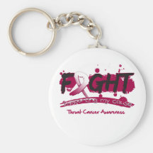 Throat Cancer FIGHT Supporting My Cause Key Chains