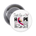 Throat Cancer Fight We Can Do It buttons