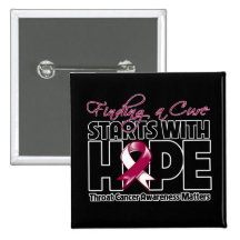 Throat Cancer Finding a Cure Starts With Hope Pin