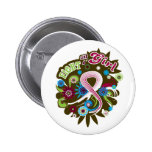 Throat Cancer Groovy Fight Like A Girl buttons