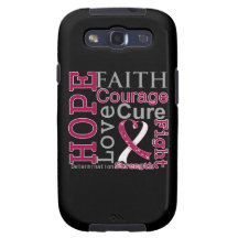 Throat Cancer Hope Faith Motto Samsung Galaxy SIII Covers