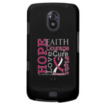 Throat Cancer Hope Faith Motto Galaxy Nexus Case
