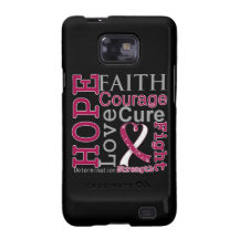 Throat Cancer Hope Faith Motto Galaxy S2 Covers