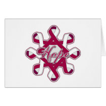 Throat Cancer Hope Unity Ribbons Greeting Cards
