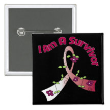 Throat Cancer I Am A Survivor Pins